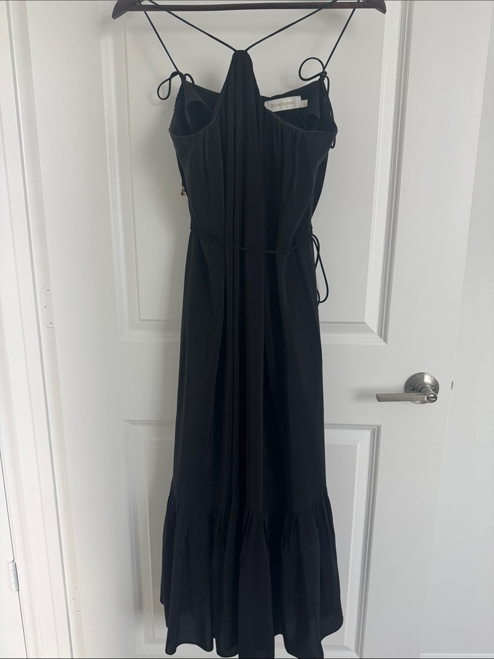 Zimmermann Black Halter Dress 100% Silk